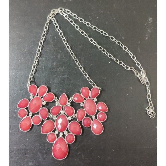"Angel Mist" Pink Floral Runway Statement Premier Designs Jewelry Necklace - Picture 1 of 6